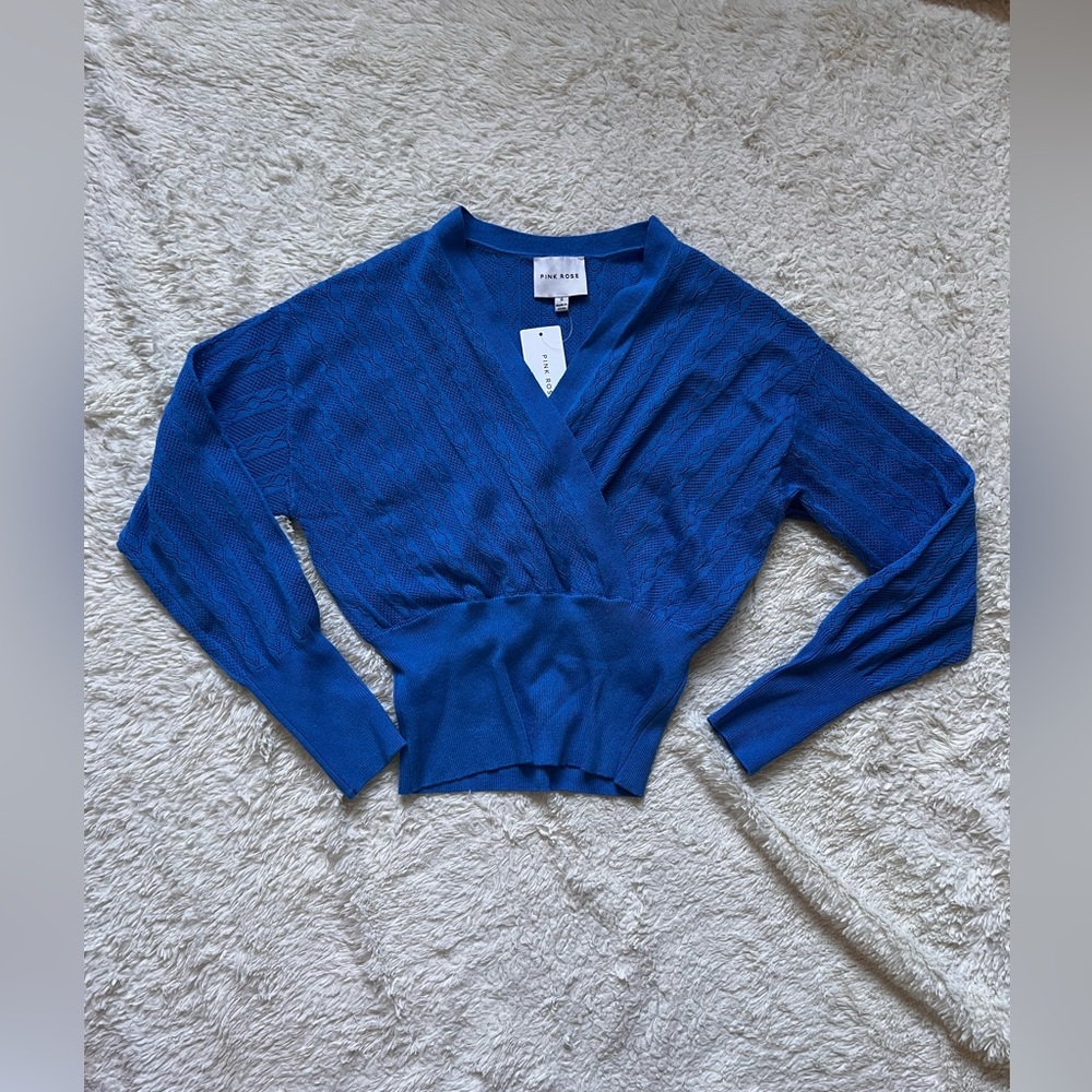 Blue V-Neck Sweater